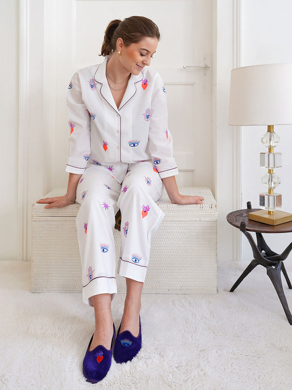 Furlane Loafer Violet Magic Embroidery