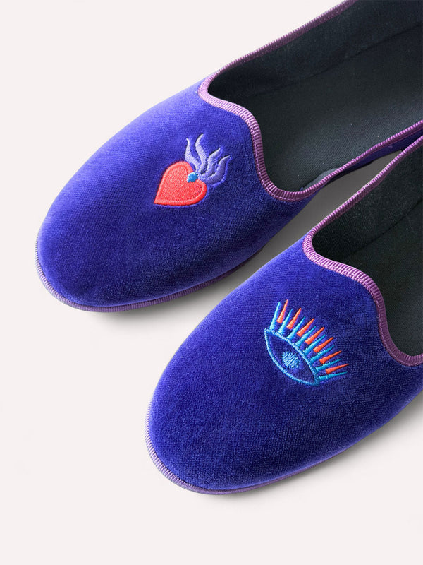 Furlane Loafer Violet Magic Embroidery