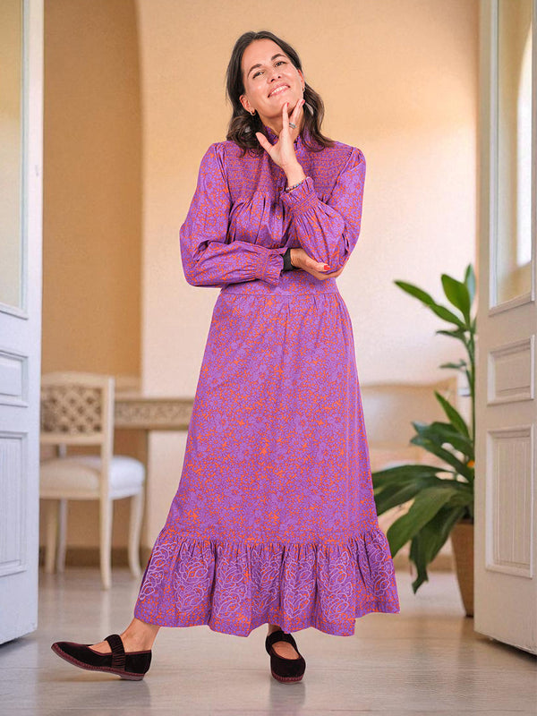 NIMO x LORI limited Daffodile Skirt Violet Orange