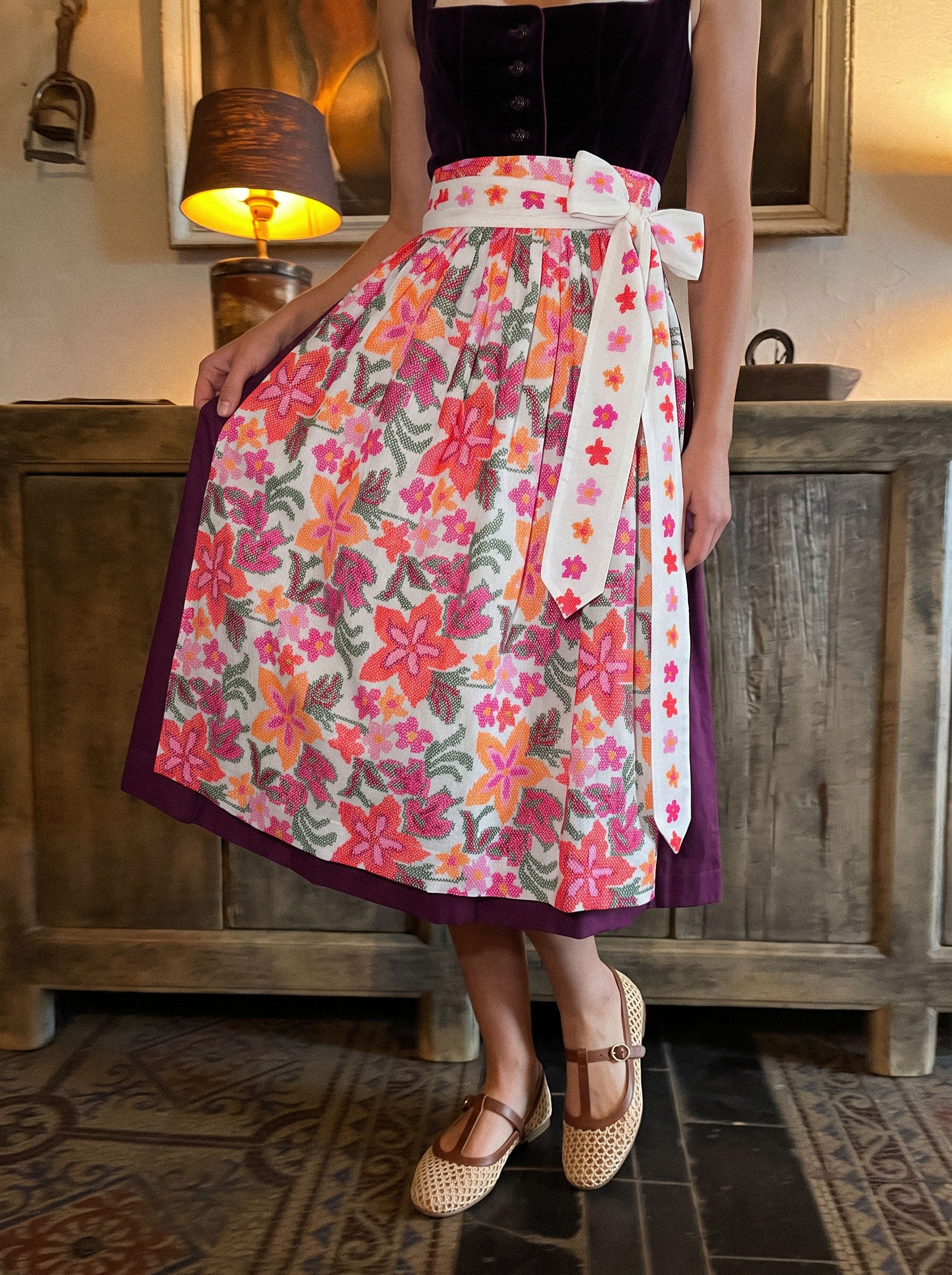 Münchner Manufaktur x Nimo Apron Flower Pink Orange