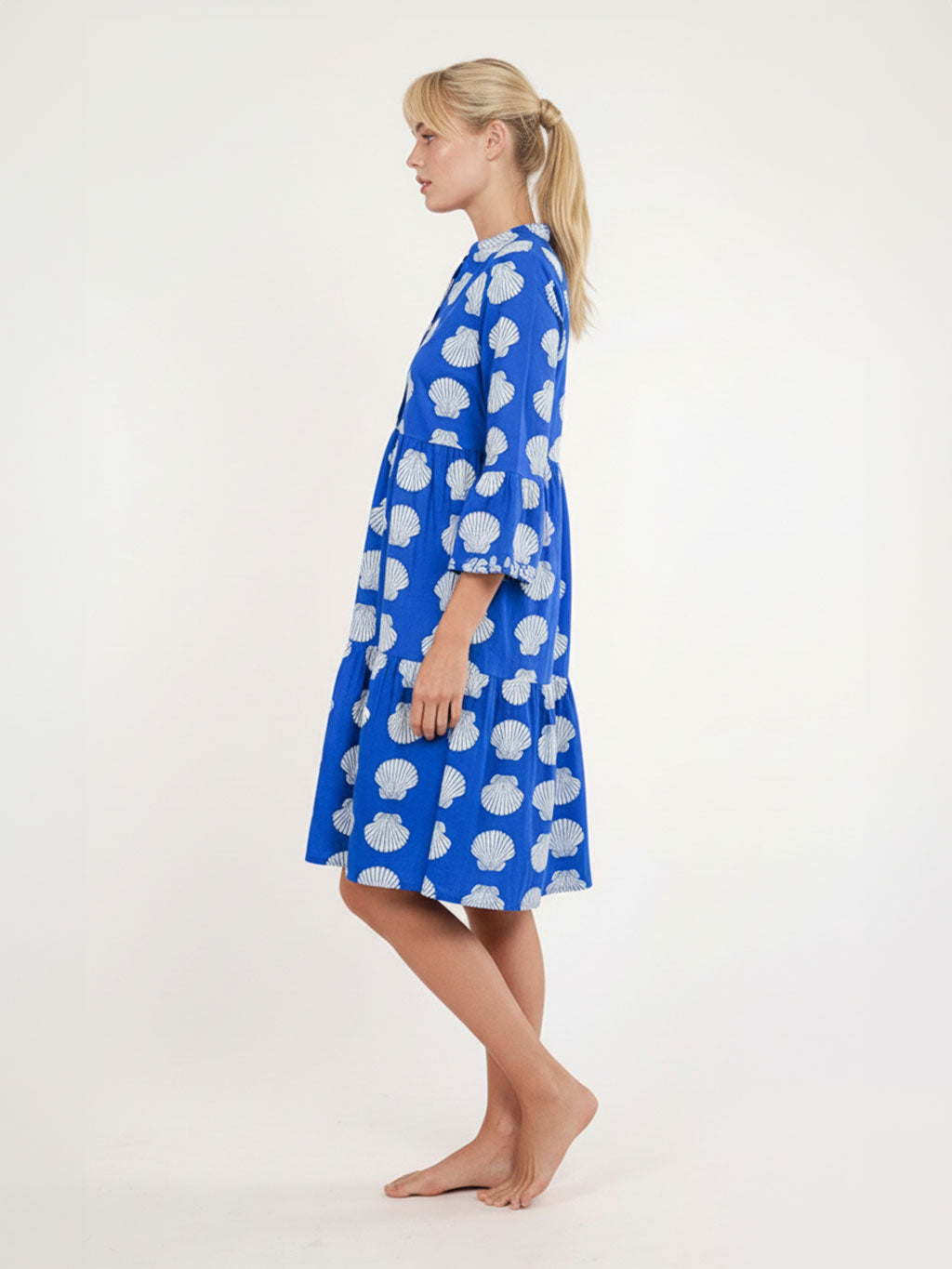 Borage Dress Shells on Blue