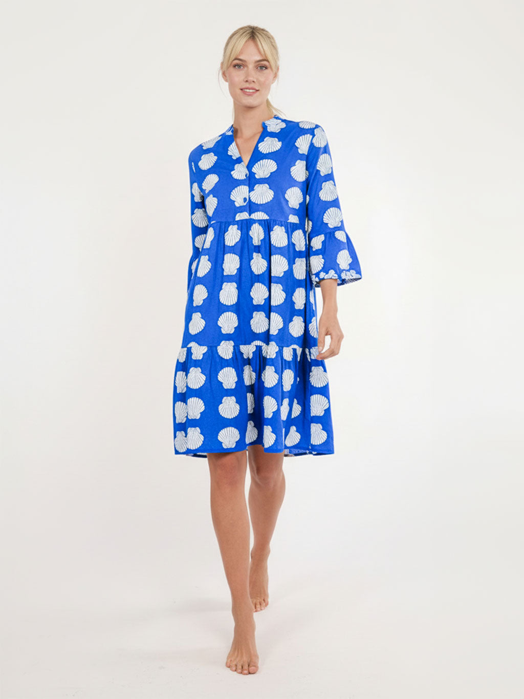 Borage Dress Shells on Blue