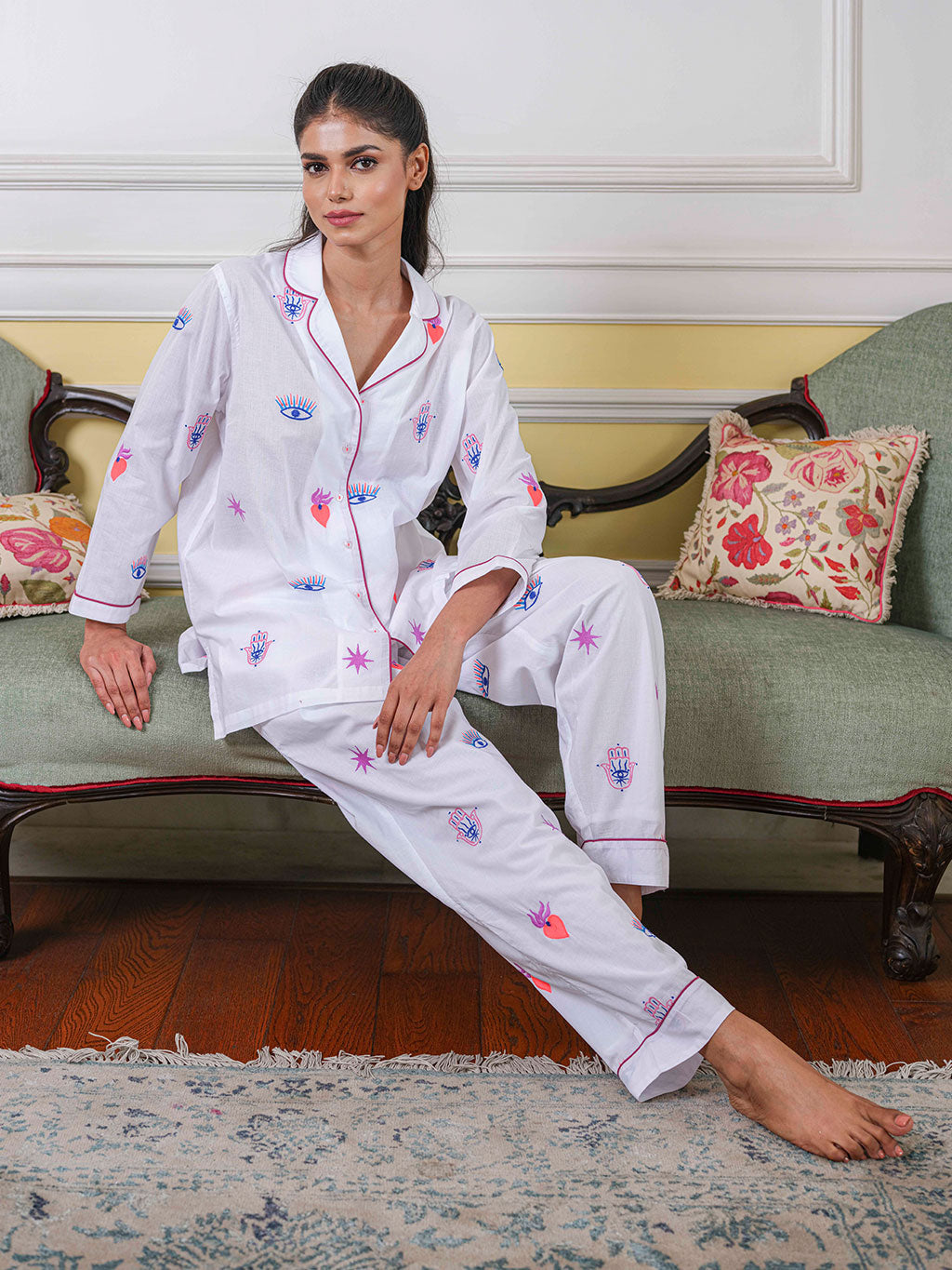 Magic on White Pyjama Long
