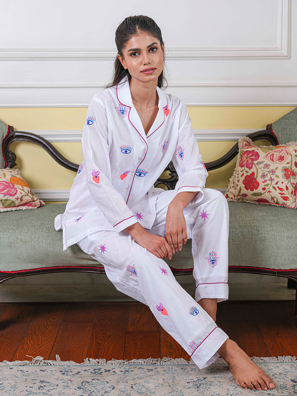 Magic on White Pyjama Long