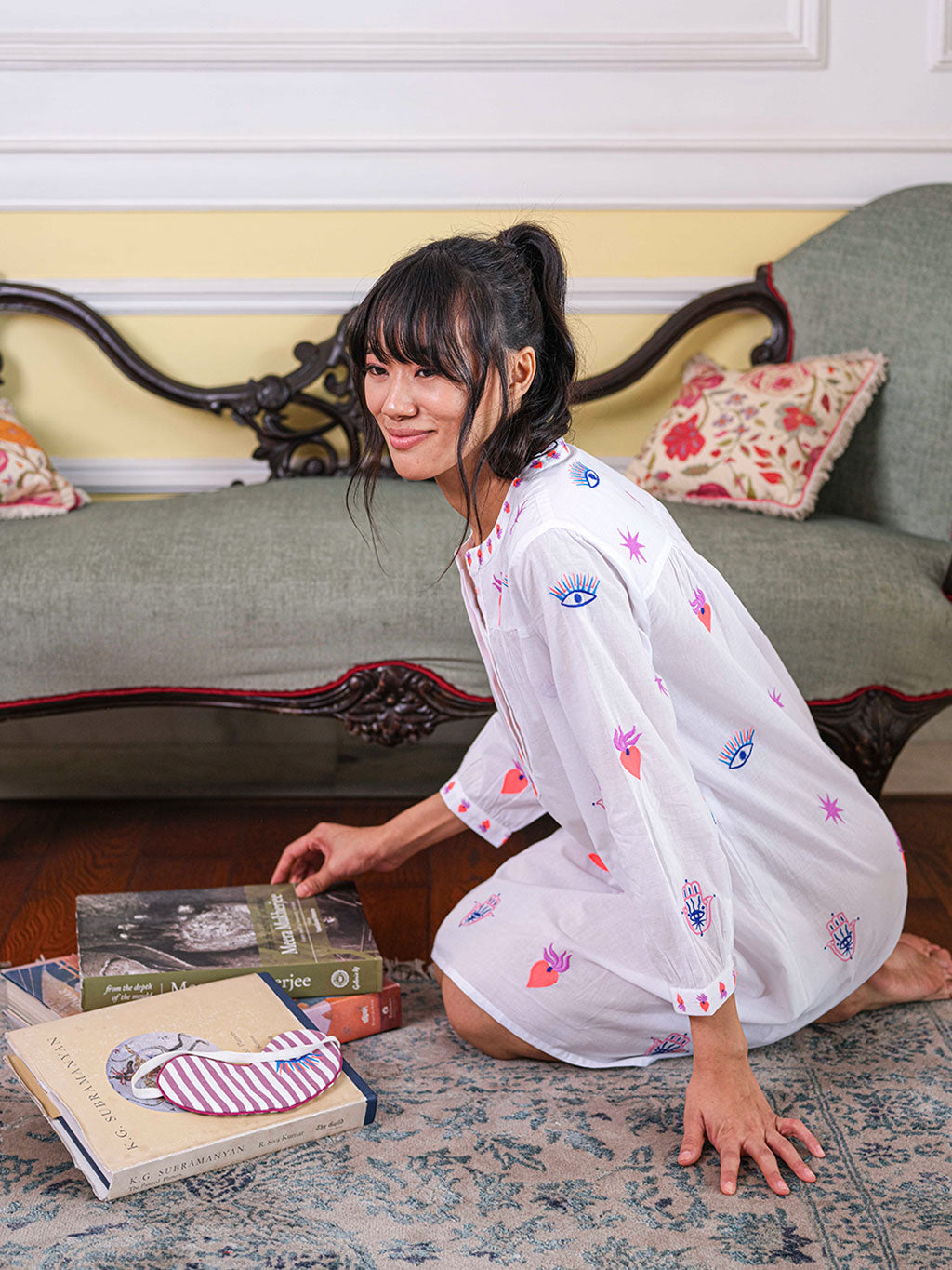 Magic on White Nightgown