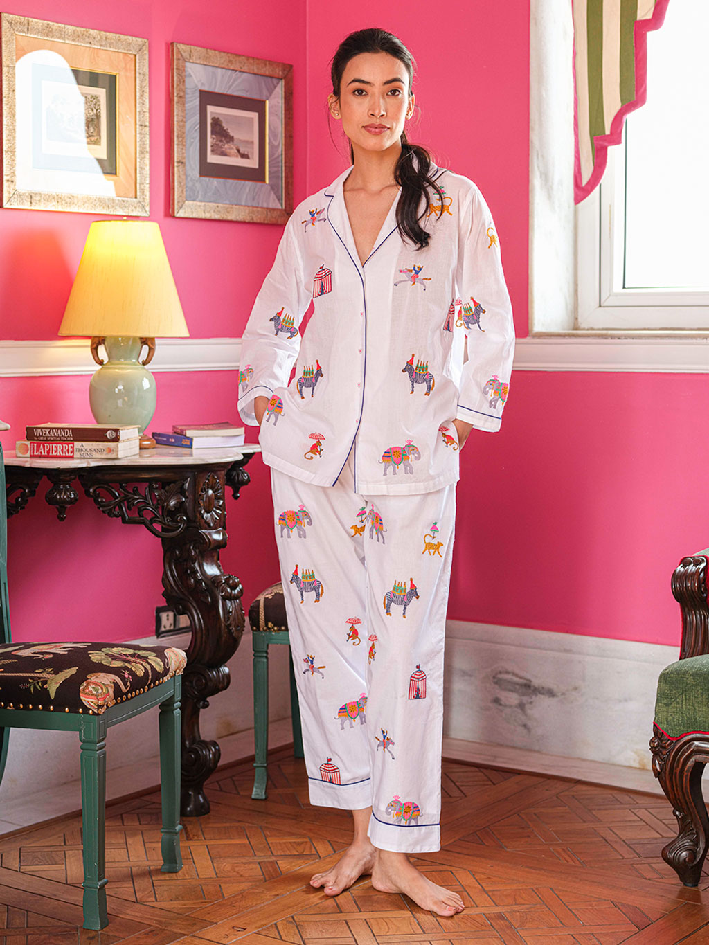 Circus on White Pyjama Long