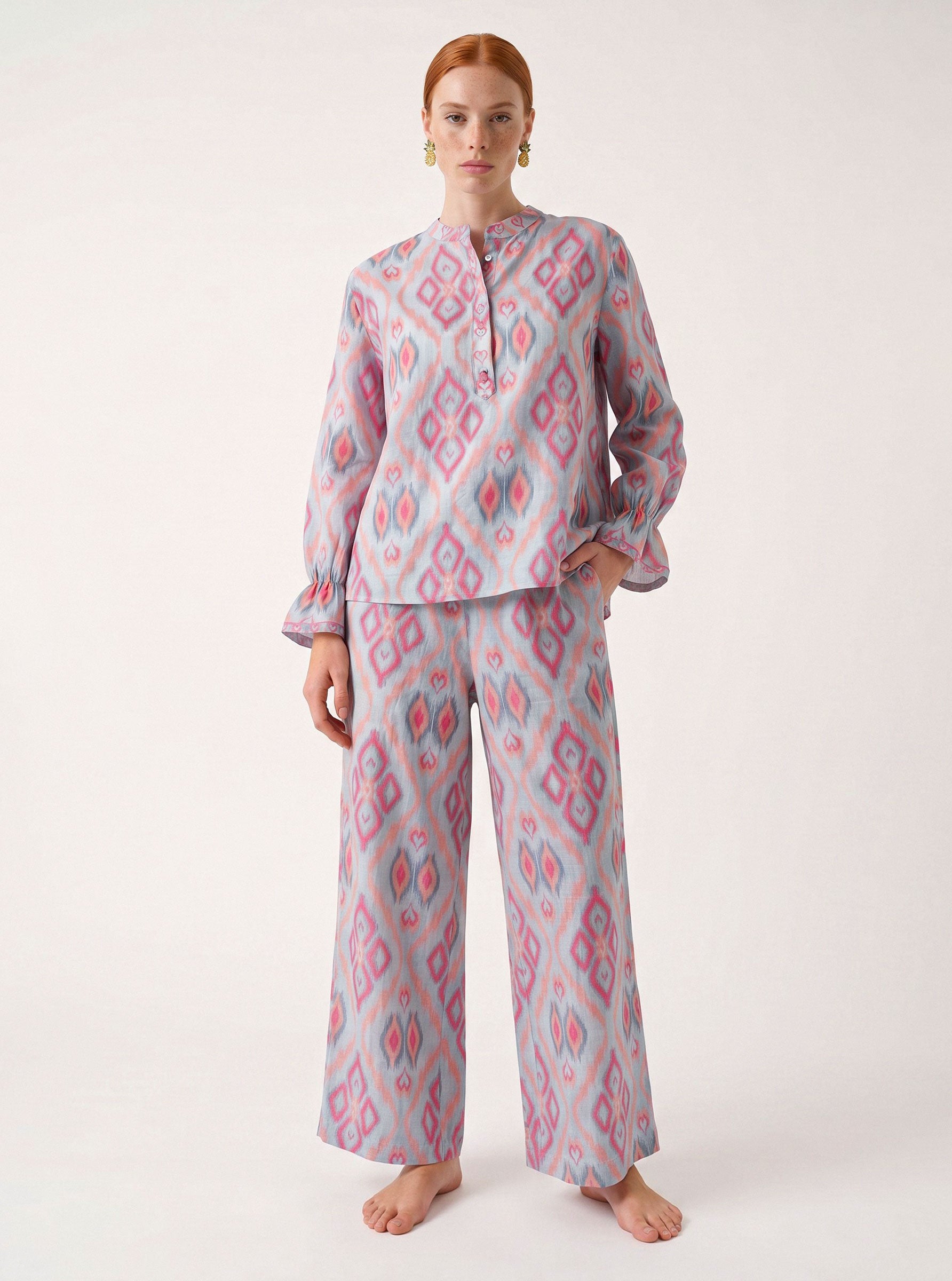 Broom Blouse Ikat Sorbet