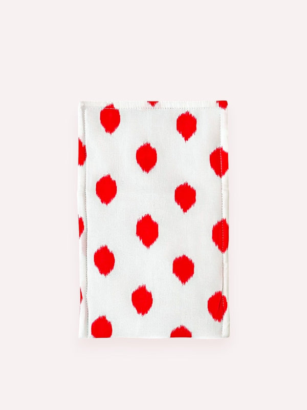Cutlery Bag Dots Red Elephant Embroidery