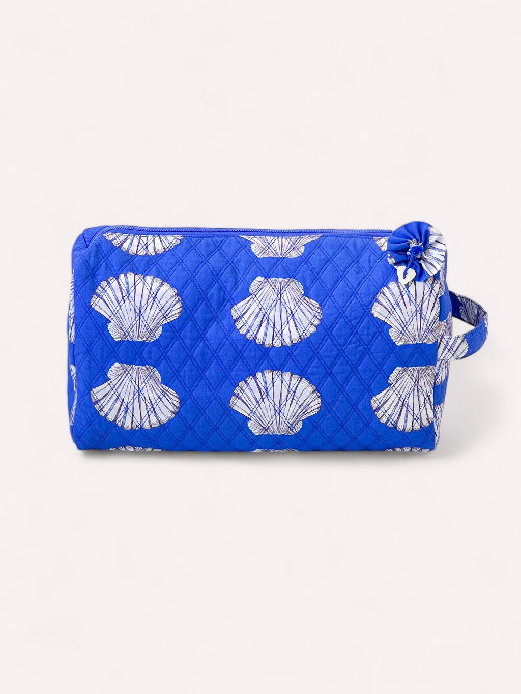 Wash Bag Shells on Blue