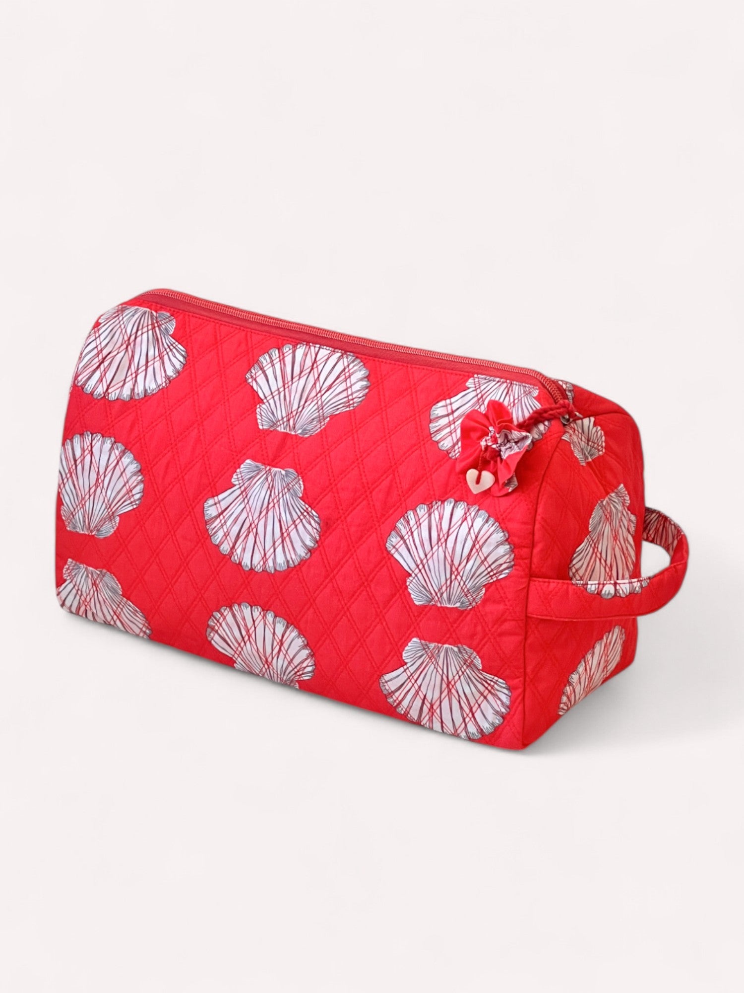 Wash Bag Shells on Red