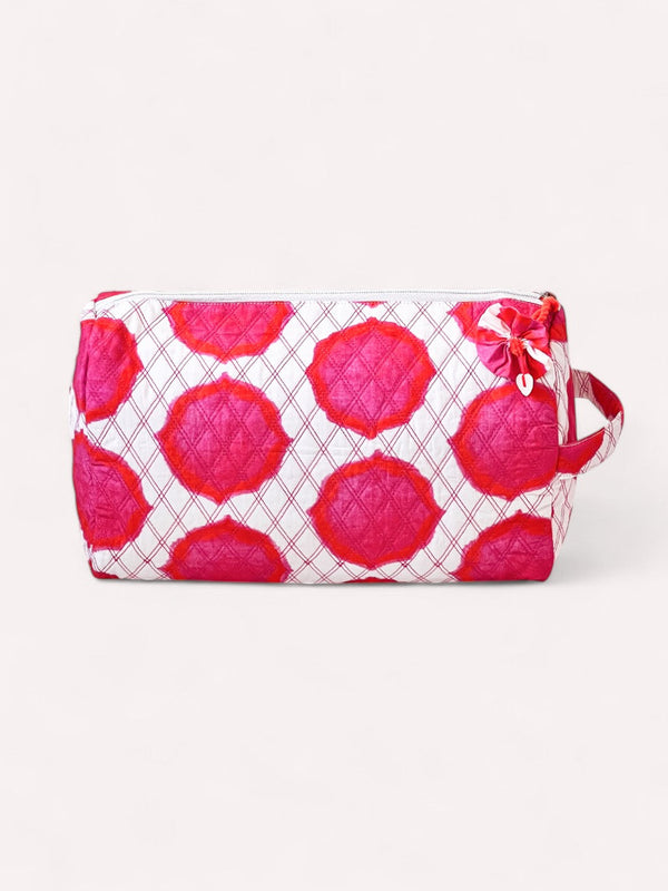 Wash Bag Ikat Pink Orange