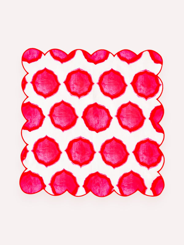 Napkin Ikat Pink Orange