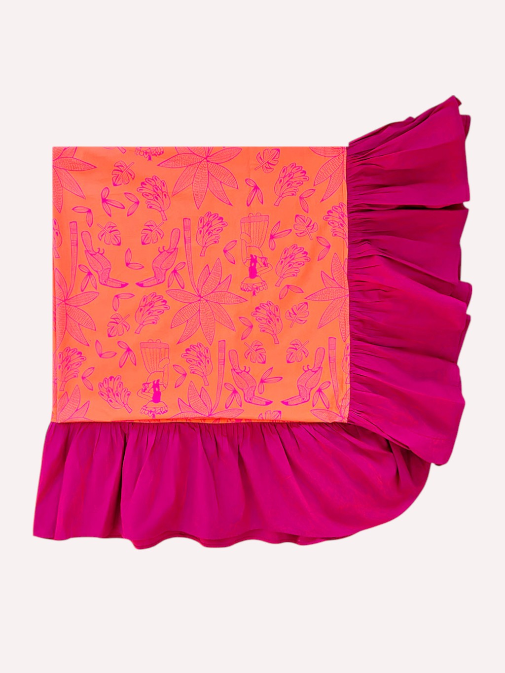 Table Cloth Colombia with Ruffle Berry