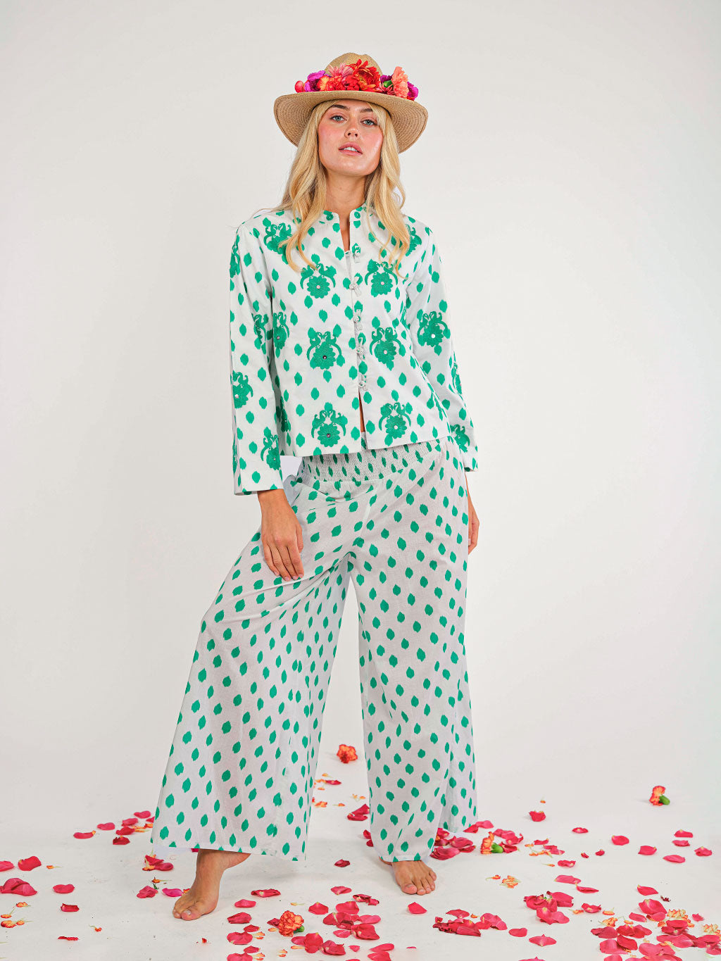 Majoran Pants Dots Emerald