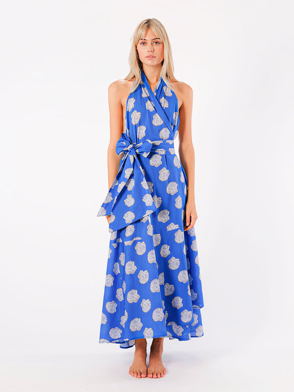 Hops Dress Shells on Blue