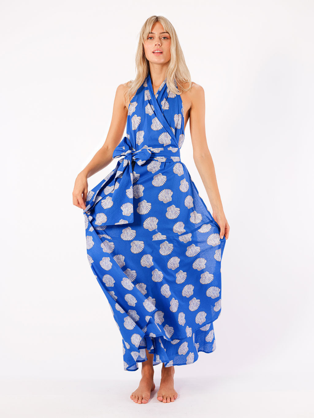Hops Dress Shells on Blue
