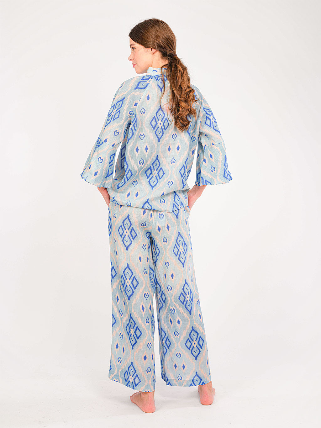 Fennel Pants Ikat Blue