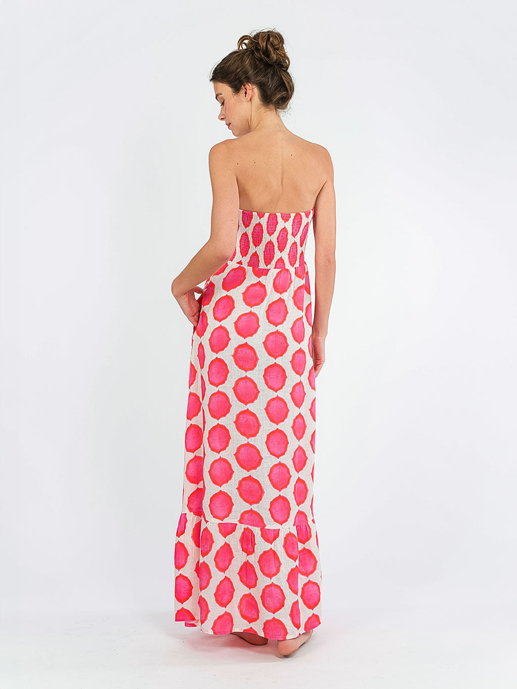 Caraway Dress Ikat Pink Orange