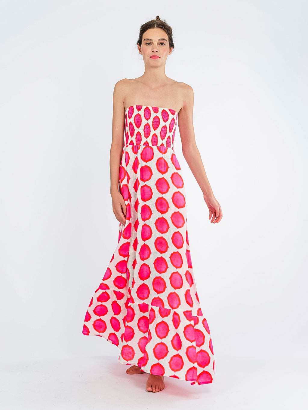 Caraway Dress Ikat Pink Orange