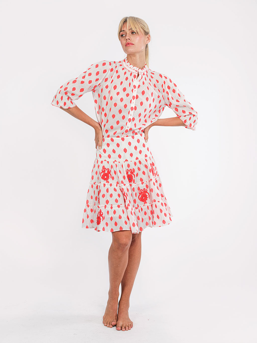 Bergamot Blouse Dots Red