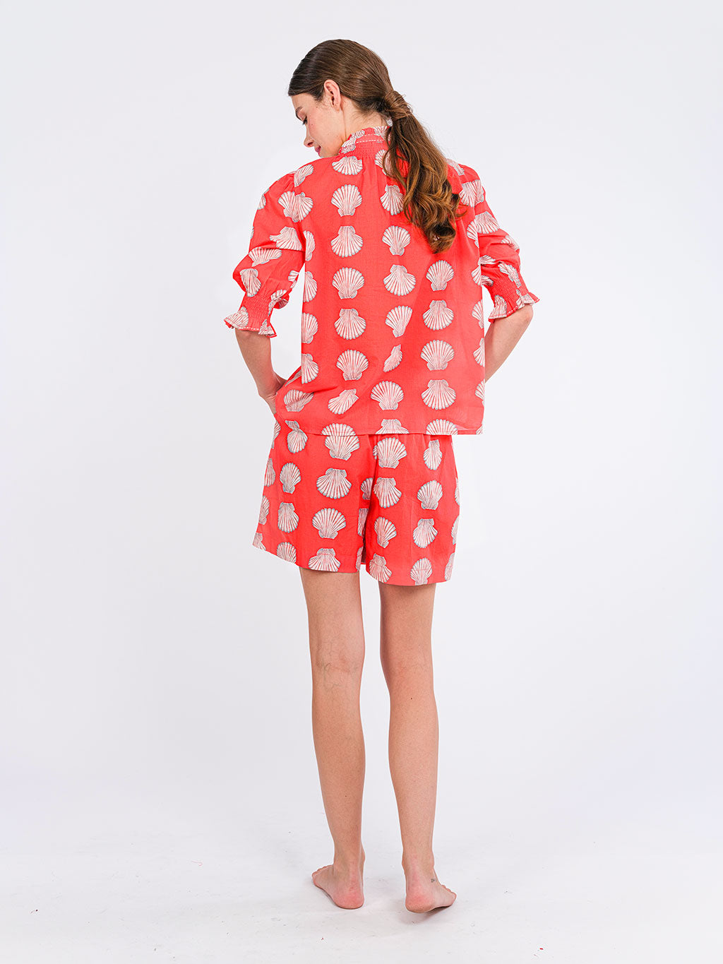 Bergamot Blouse Shells on Red