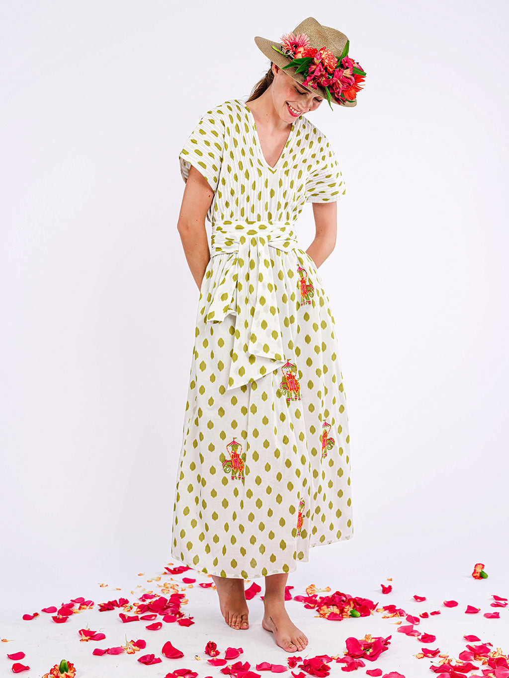 Scarf Belt Dots Green