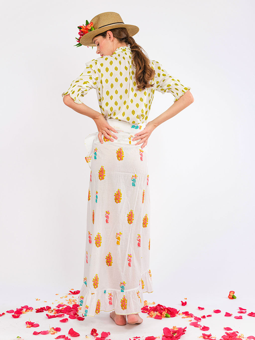 Bergamot Blouse Dots Green