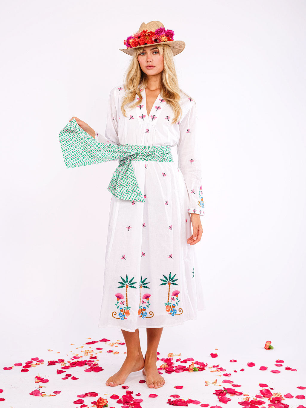 Scarf Belt Dotty Emerald