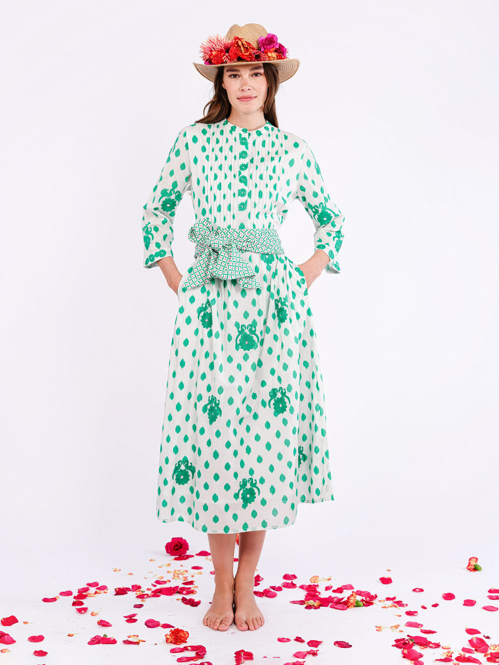 Scarf Belt Dotty Emerald