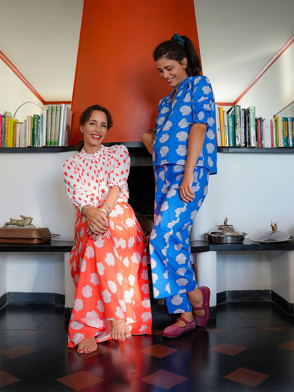 Bergamot Blouse Shells on Blue