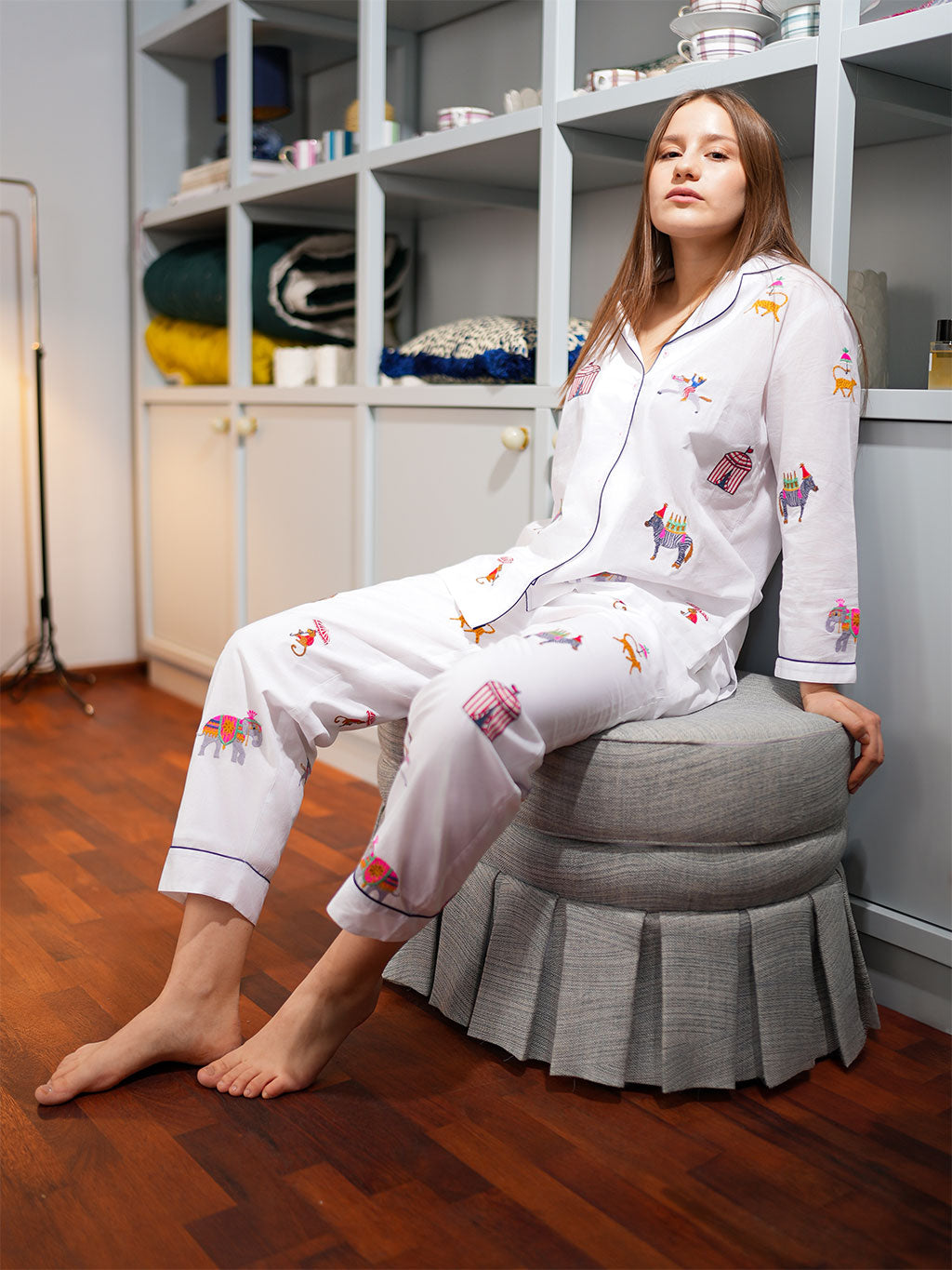 Circus on White Pyjama Long