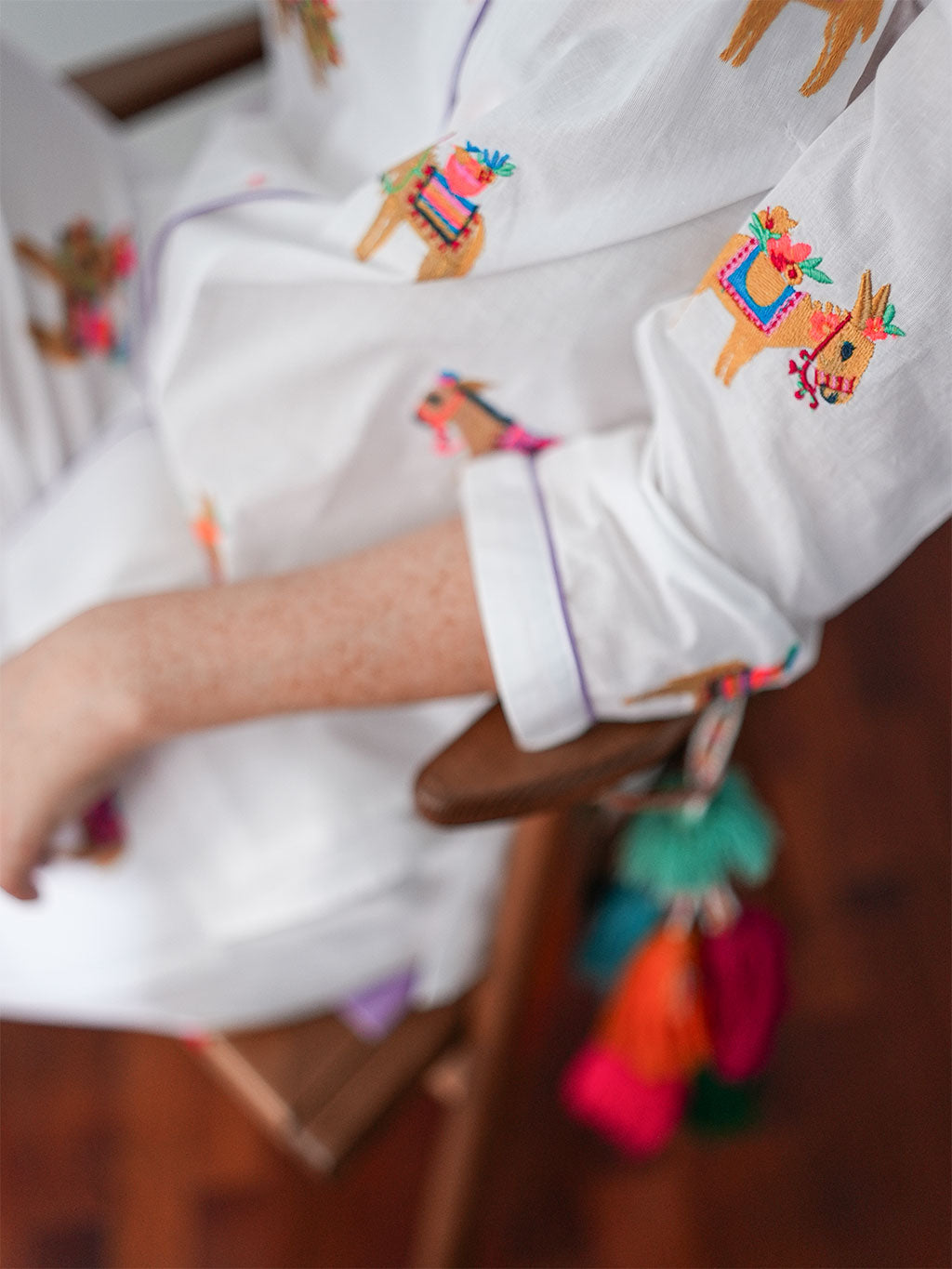 Donkeys on White Pyjama Long