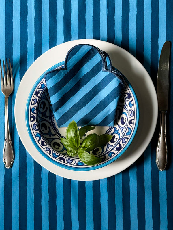 Lori & NIMO limited Napkin Blue Stripes